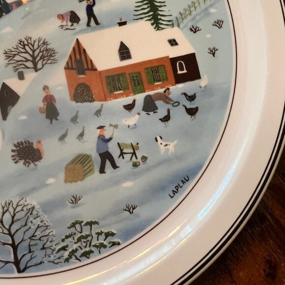 Villeroy & Boch Les Quatre Saisons Winter Plate By Gerard Laplau 10.5" Porcelain - Picture 4 of 8